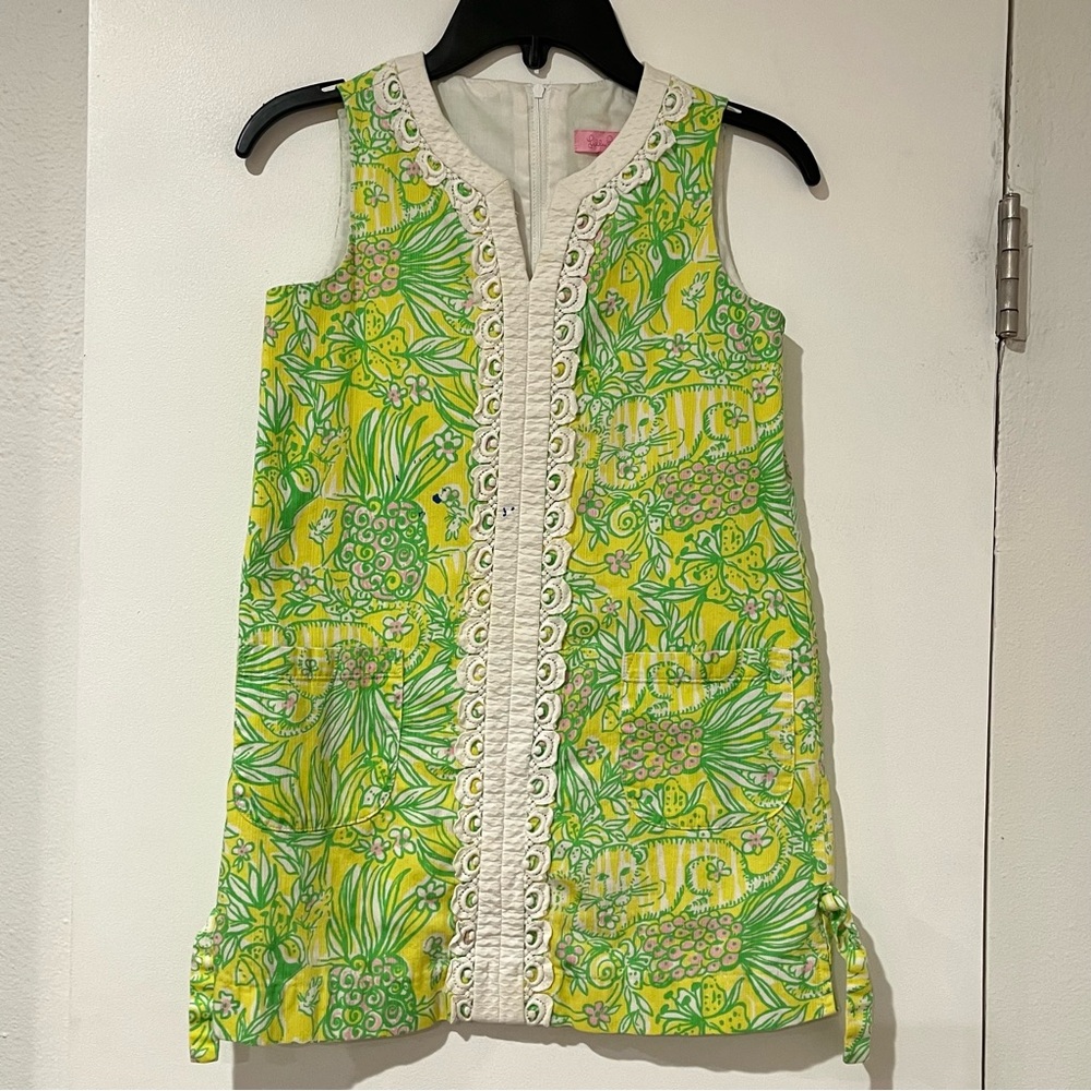 Lilly Pulitzer Little Lilly Shift Dress Size 7 "Party Like A Pineapple"